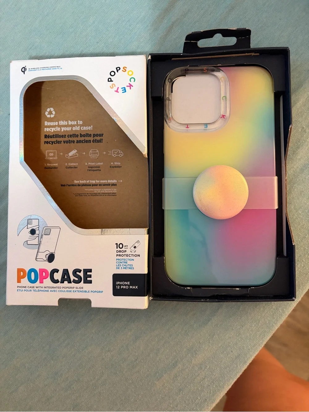 PopSockets PopCase with Rainbow Ombre Slide PopGrip
